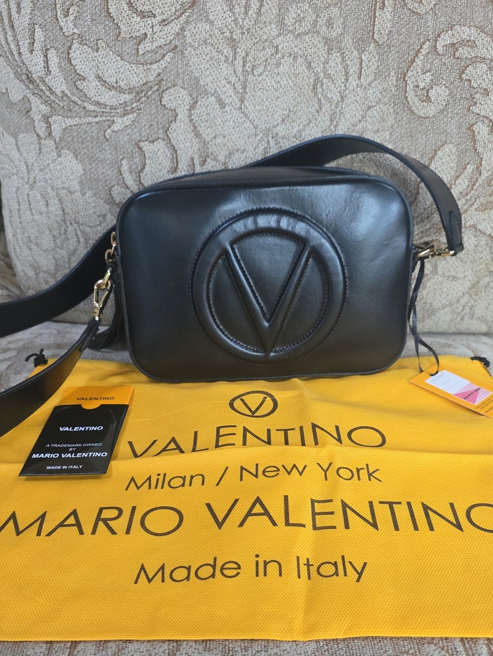 Valentino Babette Broderie Leather Crossbody, NWT